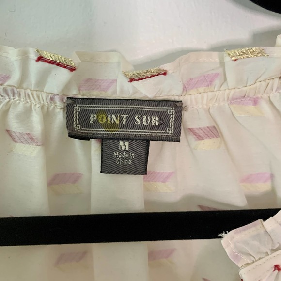 White Metallic Point Sur Top Size M - Picture 4 of 7